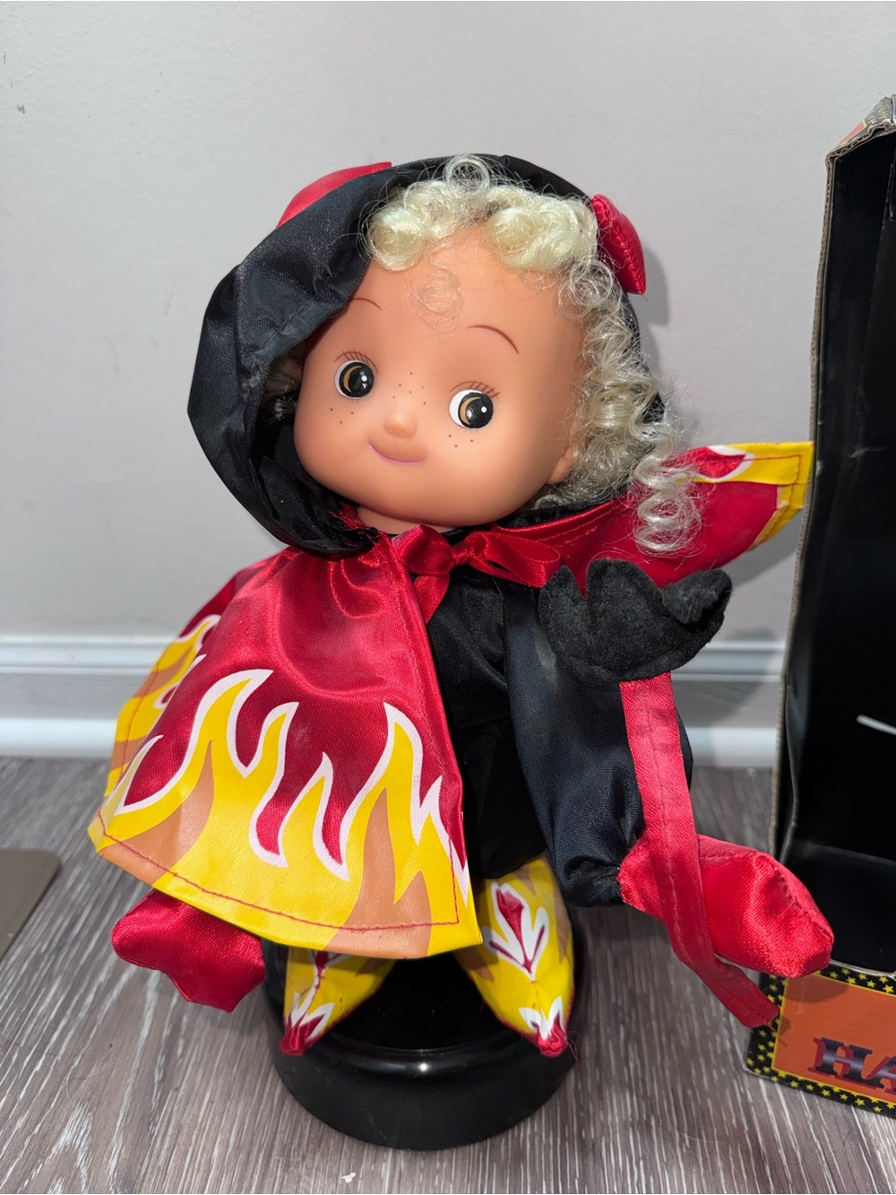 Vintage Padma Animated Halloween Motionette Girl Devil